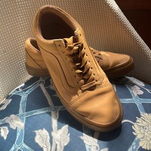Vans brown leather sneakers
